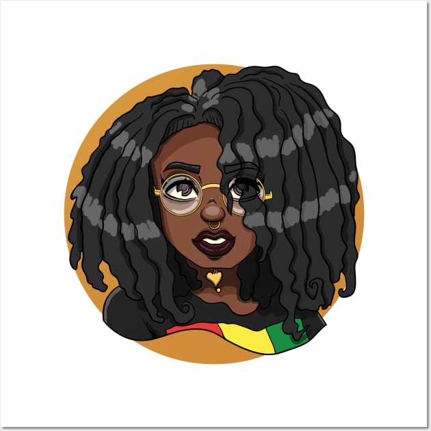 Black Girl Anime Cutey Wall Art by NaturallyBlack